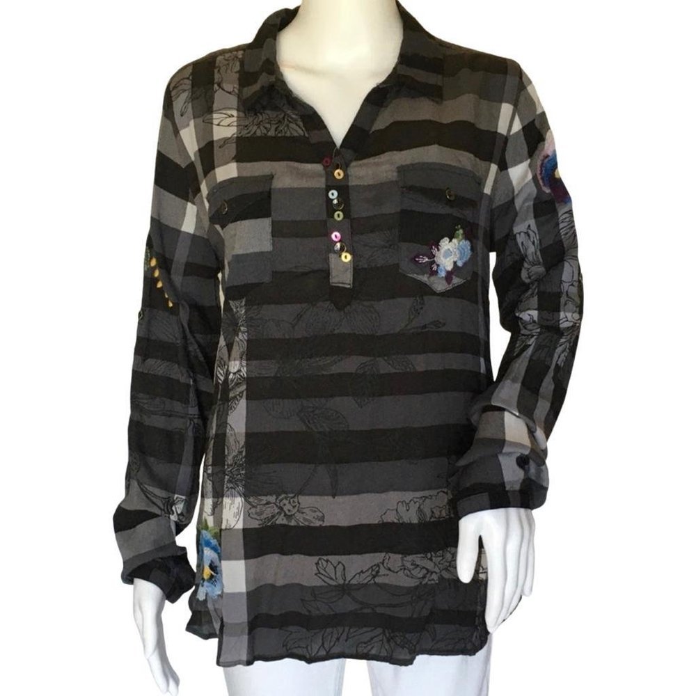 NWT Desigual Women's Blouse Laura Illa Shirt Sz XL